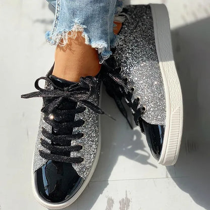 Aria - Chaussures de luxe décontractées à paillettes pour femmes