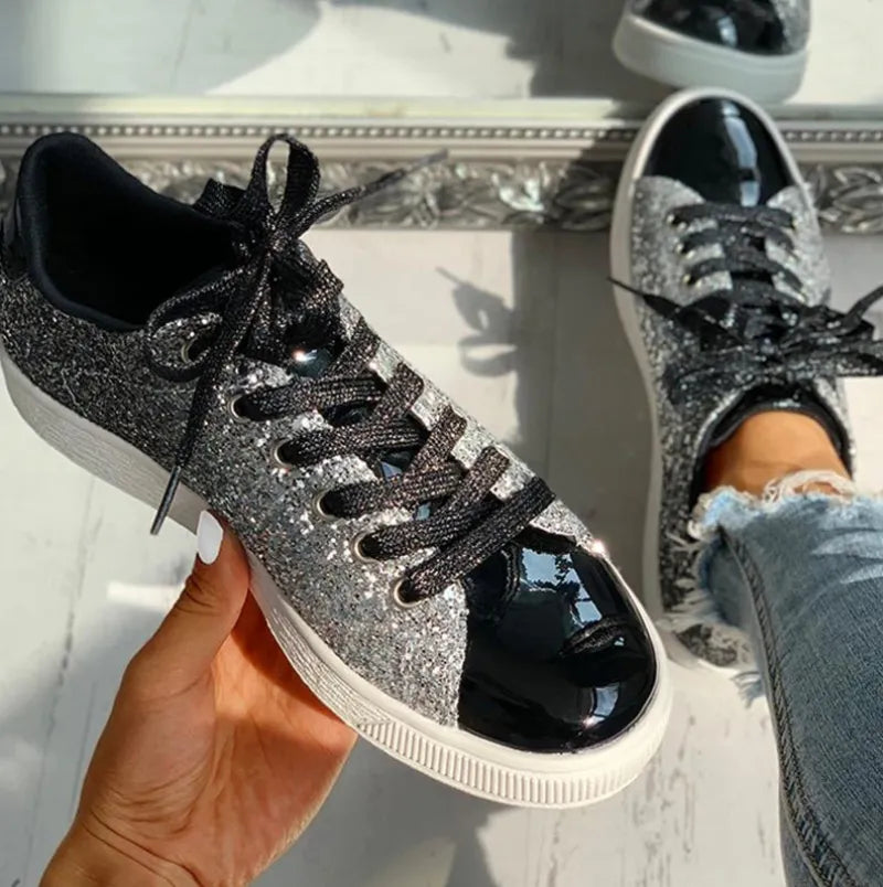 Aria - Chaussures de luxe décontractées à paillettes pour femmes