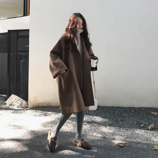 Gianna - Trench-coat élégant en laine grande taille