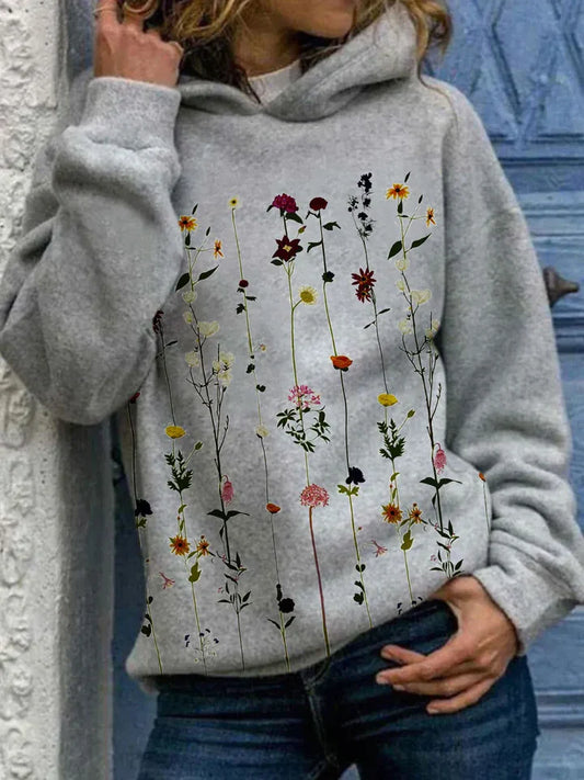 Malou - Sweat à capuche avec imprimé floral