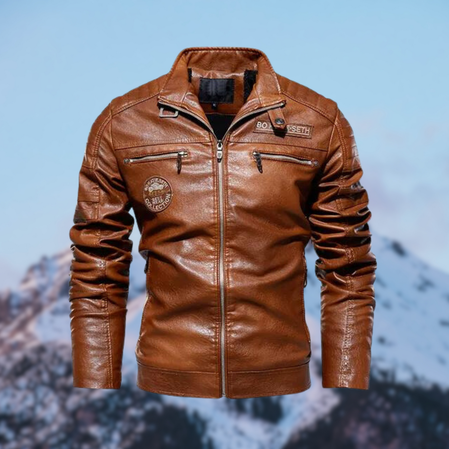 Mode - Veste en cuir pour homme