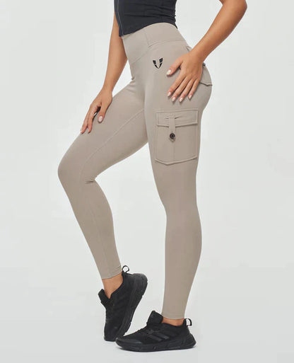 Jeana - Leggings cargo à taille haute