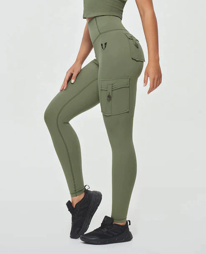 Jeana - Leggings cargo à taille haute